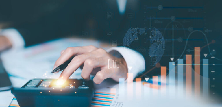 Mid-market CEO reviewing mid-market AI governance budget showing cost-effective framework strategy