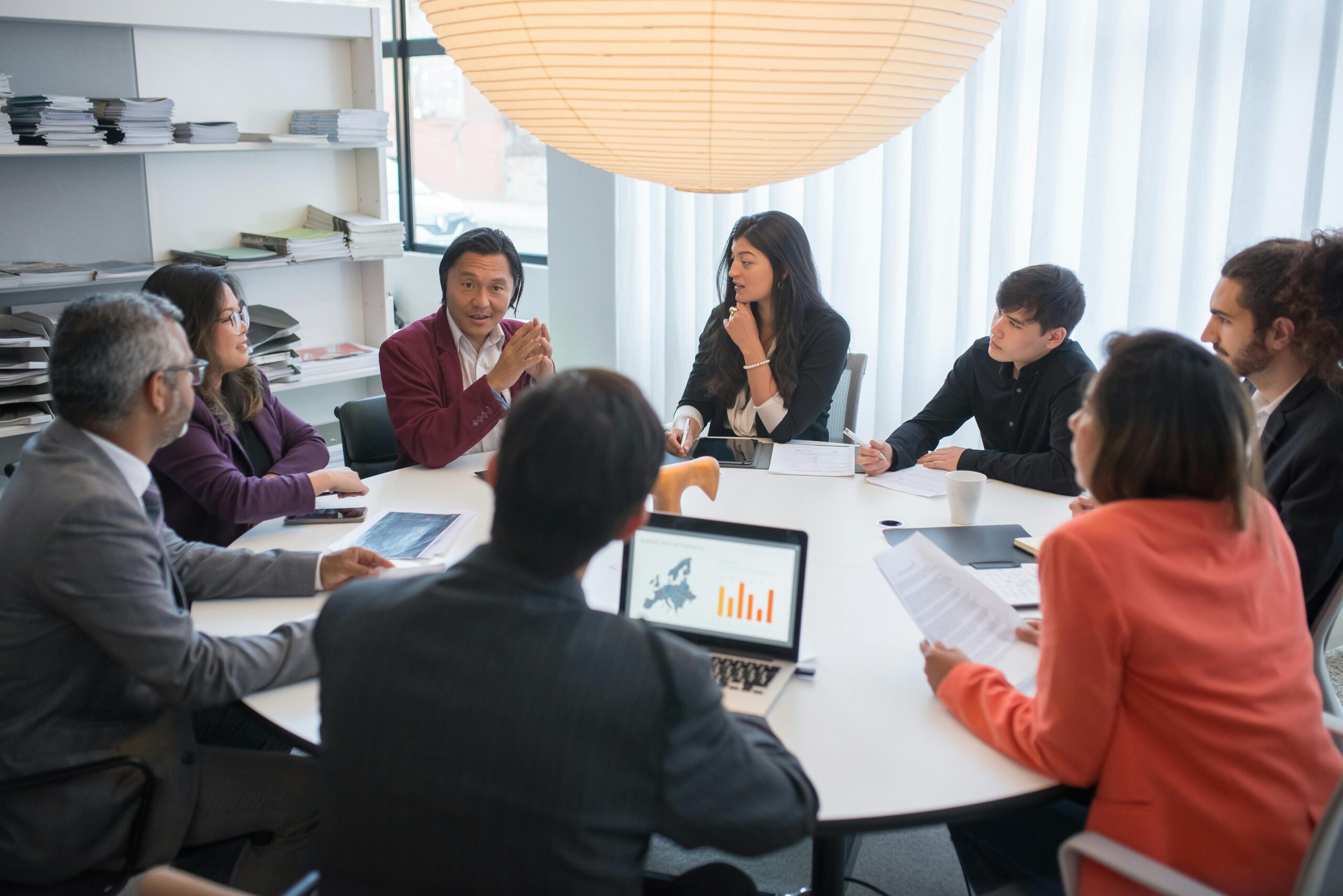 Executive AI alignment meeting with collaborative governance discussion