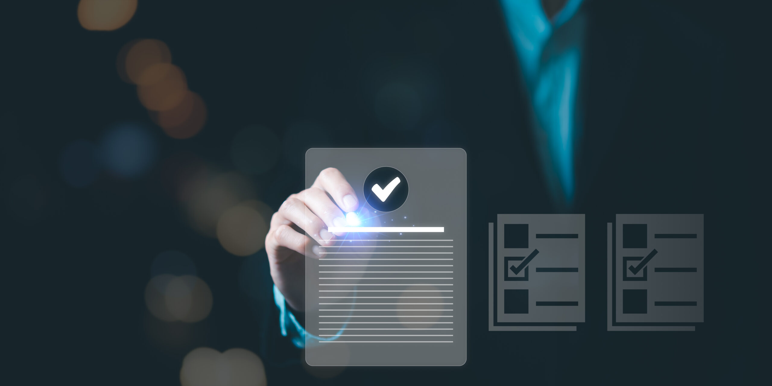 Mid-market CEO reviewing AI initiative readiness checklist at desk